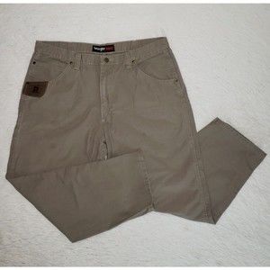 Wrangler Men's Sz 40x30 Brown Beige Riggs Workwear Ripstop Pants Straight Leg